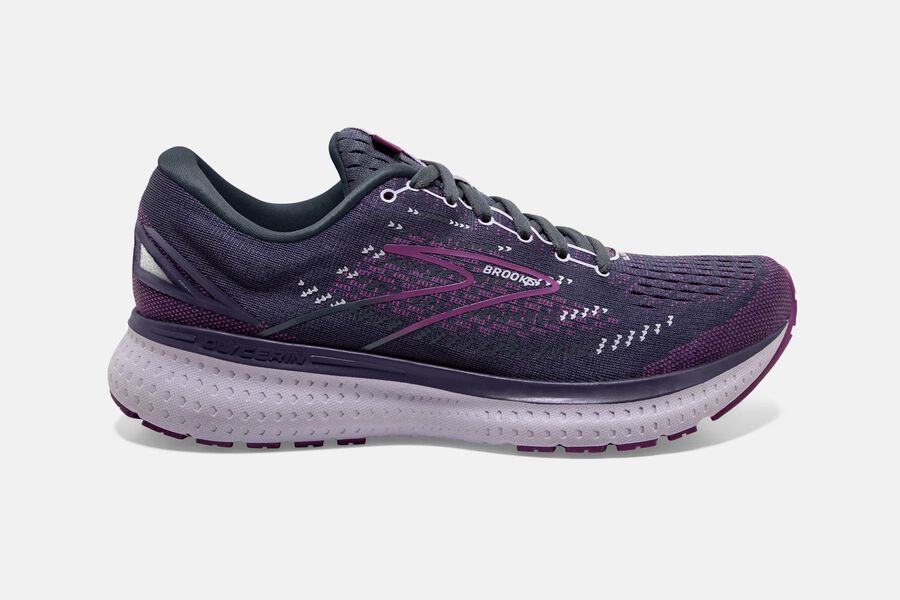 Brooks Israel Glycerin 19 Road Running Shoes Womens - Black/Purple - KME-286371